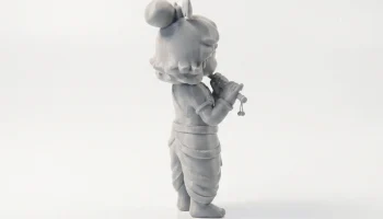 Фигурка девушки-флейты Музыкальная статуя для 3D-печати 3