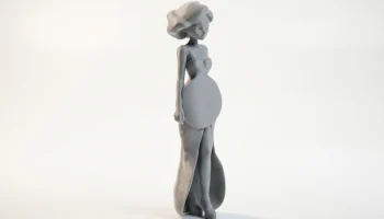 Красивое платье, женская фигурка, женская фигура, 3D-печа... 2