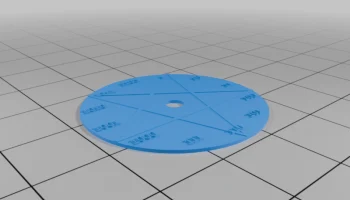 Двоичный циферблат с пентаграммой [OpenSCAD] 1