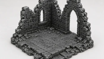 Руины угла подземелья - Ruine eines Dungeon-Eckenstücks Руины угла подземелья - Ruine eines Dungeon-Eckenstücks