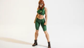 Спортивная женская фигурка девушки из спортзала 3D для п...