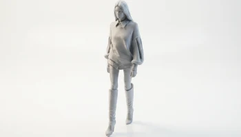 Модная фигурка девушки в свитере, женская 3D-печать 1