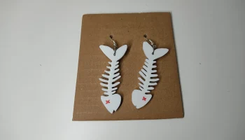 Серьги из рыбьей кости