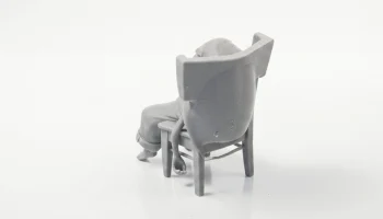 Уставшая девушка, расслабляющая женская фигура, 3D-печать 4
