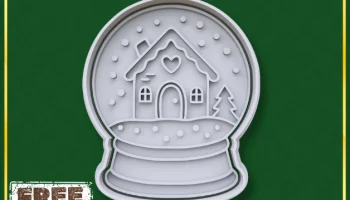 Snow Globe with House Cookie Cutter Snow Globe with House Cookie Cutter