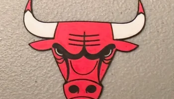 Многоцветный магнит с логотипом Chicago Bulls......