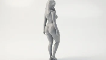 Фигурка девушки в боди, женский персонаж, 3D-печать 3