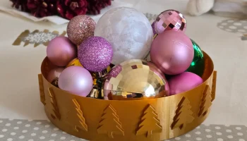 Елочный набор: 2 чайные свечи/миска/ваза.... 2