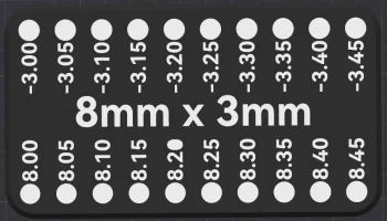 Магнитный испытательный блок - 8 мм x 3 мм......