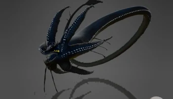 Модель Subnautica Gargantuan Leviathan (свернутая/плаваю...