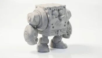 Фигурка робота "Мех Губка Боб", мультяшная 3D-печать 3