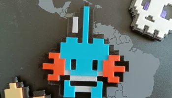 Магнит Mudkip Pixel Art, 4 цвета