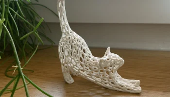 Фигурка кошки в полигонах Вороного 3