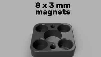 Гайка против раскачивания оси Z для магнитов 8x3 мм.........