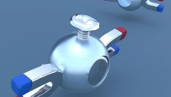 ℗081 Магнит на холодильник Magnemite 3D печать...... 2