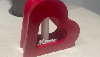Herz mit Vase & Personalisierbarem Schriftzug
