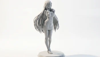 Фигурка девушки аниме женского персонажа для 3D-печати 2