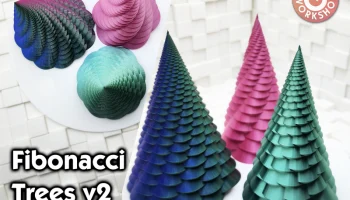 Спиральные деревья Фибоначчи ⍋ Режим вазы V2......