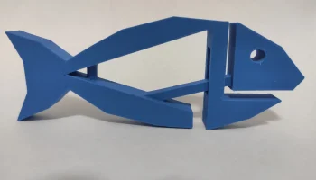 Зажим для рыбы Low Poly (без поддержки)... 1