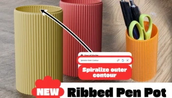 Ребристый горшок/держатель для ручек Vase Mode...