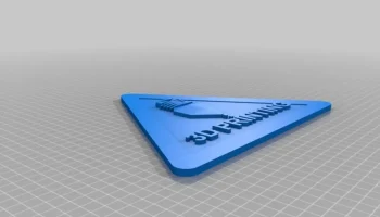 Знак 3D-печати в сочетании с цветной печатью с магнитами....