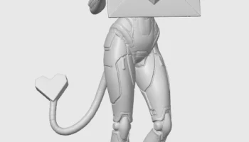 Valentine's cat-girl figurine 9