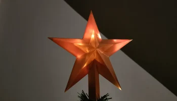 Топпер для рождественской елки со звездой - с подсветкой,...