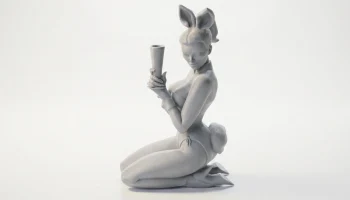 Фигурка девушки-кролика женского персонажа для 3D-печати 1