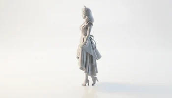 Фигурка деревенской девушки, женский персонаж, 3D-печать 4