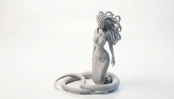 Мифическая фигура девушки-змеи 3D для печати 4