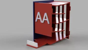 Диспенсер для батареек АА v2 (Икеа "стиль")