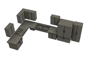 maqueta de cocina a escala 1:20 - модель кухни в масштаб...