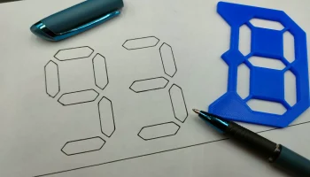 Трафарет для написания цифр 2