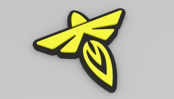 Магнит на холодильник Firefly - контурный логотип......