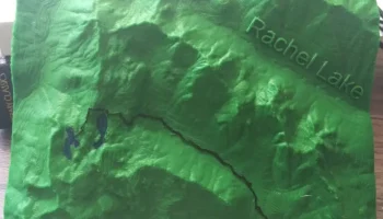Трехмерная карта тропы озера Рэйчел - пешеходная тропа PNW 1