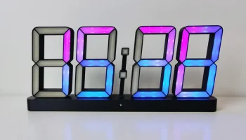Светодиодные часы с подключением к Wi-Fi и питанием от WLED 1