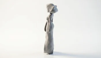 Красивое платье, женская фигурка, женская фигура, 3D-печа... 4