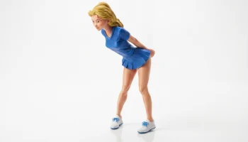 Спортивная фигурка теннисистки женская для 3D-печати