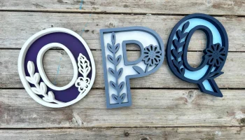 3D буквы алфафита с декором 2