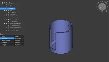 параметрический (FreeCAD) держатель мешка для мусора