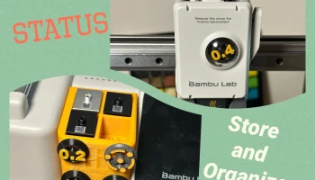 Контейнер для насадок со статусным диском для Bambulab A1... Контейнер для насадок со статусным диском для Bambulab A1...
