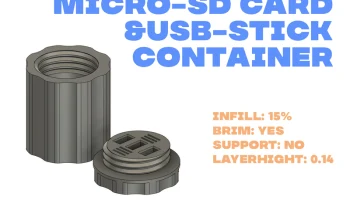 Контейнер/держатель для USB-накопителя и карты micro-SD... Контейнер/держатель для USB-накопителя и карты micro-SD...