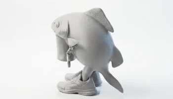 Фигурка рыбы в пиве, животное для 3D печати... 1