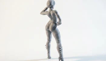 Фигурка крутой девушки, женский персонаж, 3D-печать 3