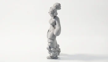 Наушники Фигурка девушки Женский персонаж 3D-печать 4
