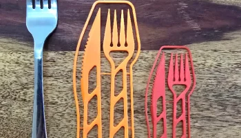 Комплект одноразовых ложек-вилок в кейсе 1