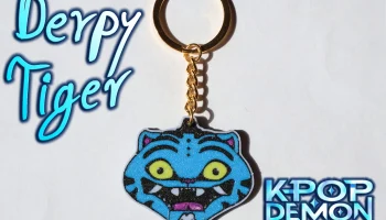 Булавка для брелка KPop Demon Hunters Derpy Tiger