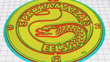 Parramatta Eels Черно-белый дизайн 1