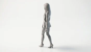 Симпатичная фигурка девушки в стиле чиби 3D для печати 2