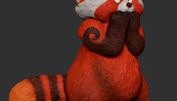 Декор фигурки в виде фанарта Turning Red Redpanda